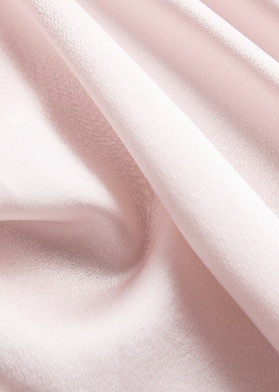 Vince Draped Silk-satin top Light Pink