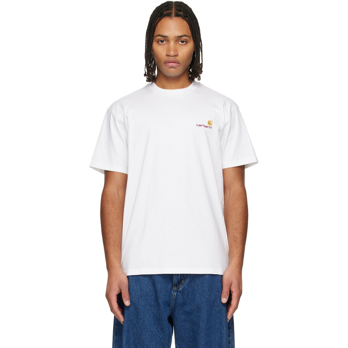 Carhartt Work In Progress White S/S American Script T-shirt