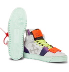 Off-White - Off-Court Nubuck, Leather and Canvas Sneakers - White