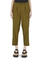Relaxed Cropped Pants in Green