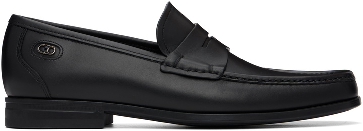 Photo: Ferragamo Black Athen Penny Loafers