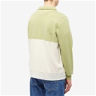 Country Of Origin Men's Reverse Quarter-zip Sweatshirt in Spring Green/Light Grey