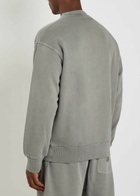 Carhartt Wip Nelson Logo Cotton Sweatshirt Grey