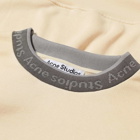 Acne Studios Men's Fulton Reverse Logo Rib Crew Sweat in Cream Beige