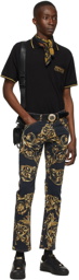 Versace Jeans Couture Black Sunflower Garland Belt