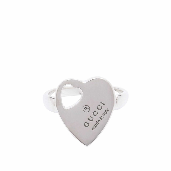 Photo: Gucci Women's Trademark Heart Ring in Silver