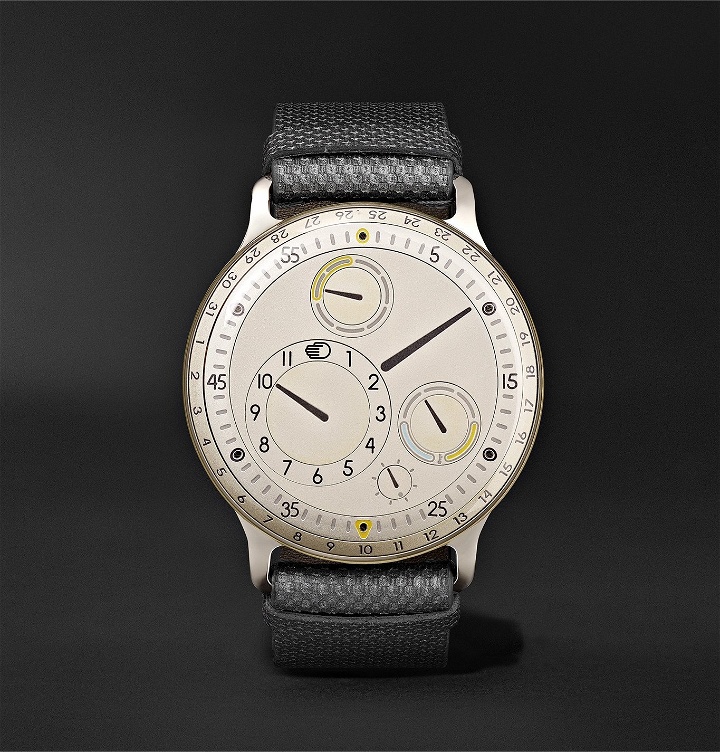 Photo: Ressence - Type 3W Automatic 44mm Titanium and Canvas Watch - White