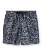 Vilebrequin - Moorea Straight-Leg Mid-Length Printed Recycled Swim Shorts - Blue
