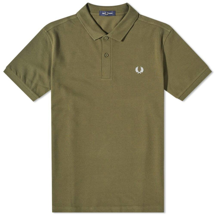 Photo: Fred Perry Men's Slim Fit Plain Polo Shirt in Uniform Green