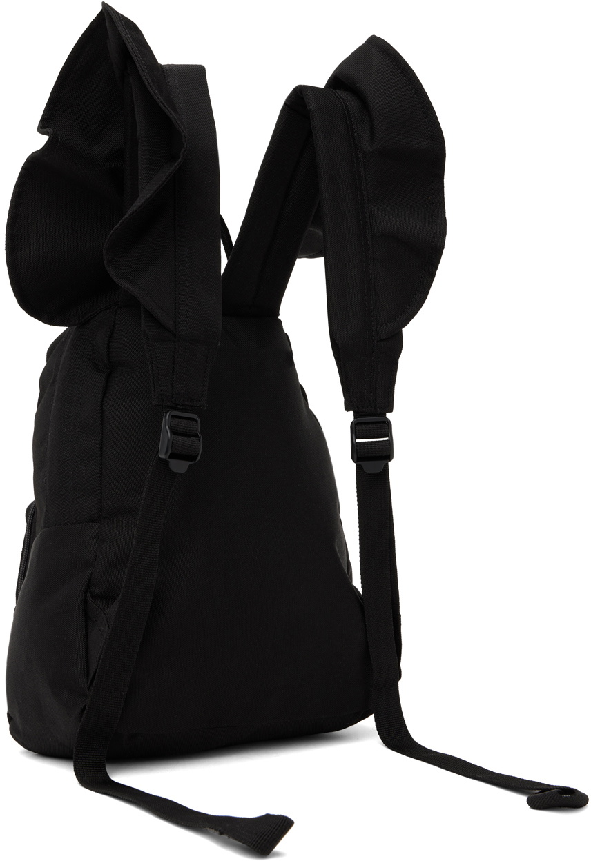 Pushbutton Black Wing Strap Backpack Pushbutton