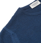 John Smedley - 2 Singular Slim-Fit Honeycomb-Knit Virgin Wool T-Shirt - Blue