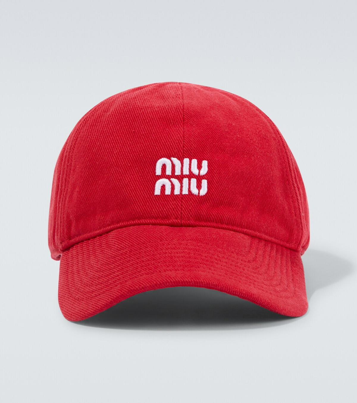 Miu Miu Logo denim baseball cap