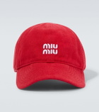 Miu Miu Logo denim baseball cap