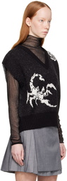 lesugiatelier Black Jacquard Vest