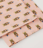 La DoubleJ Pink Scarab Large set of 2 napkins