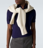 Allude Cotton, silk, and cashmere polo shirt