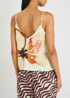Desmond & Dempsey Hibiscus Printed Linen Camisole top Multicoloured