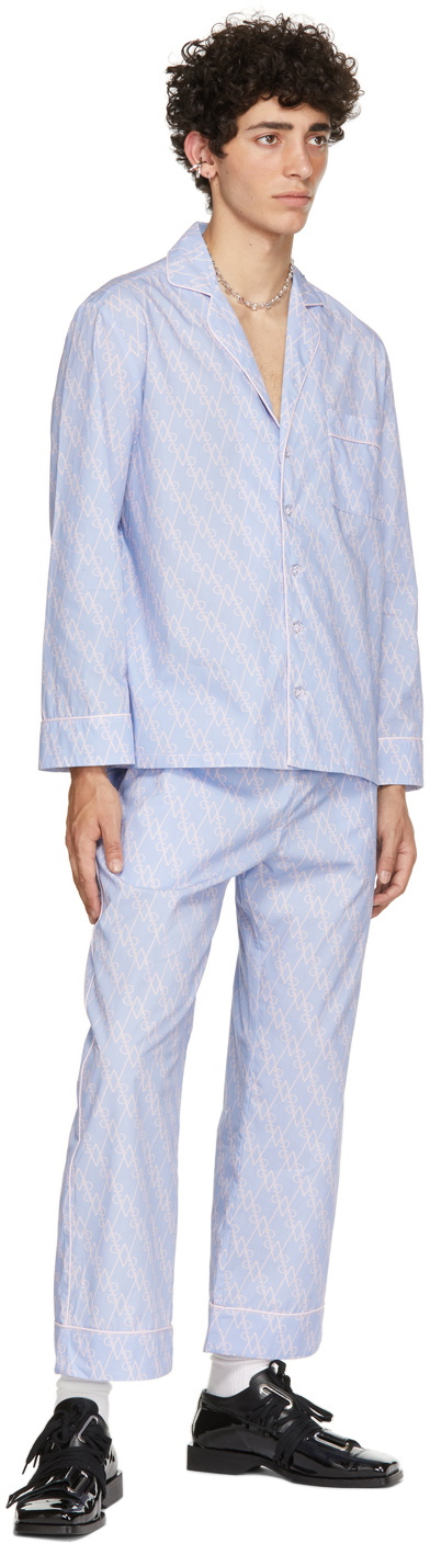 Georges Wendell Blue & Pink Logo Shirt