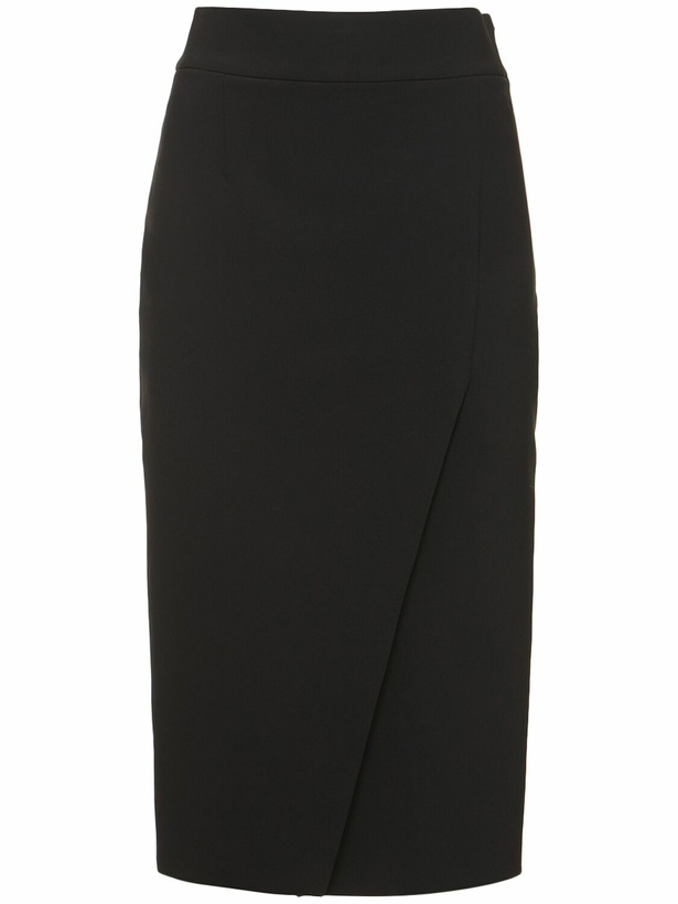 Photo: MOSCHINO - Stretch Crepe Midi Skirt