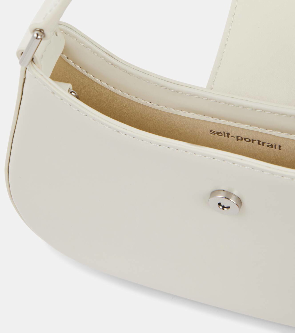 Self-Portrait Crescent embellished leather shoulder bag Self