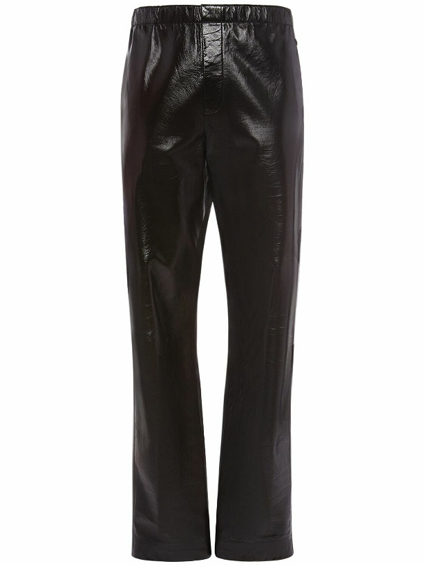 Photo: BOTTEGA VENETA - Shiny Leather Elasticated Pants