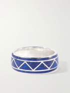 Peyote Bird - Valley Sterling Silver and Lapis Ring - Blue
