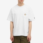Uniform Bridge Men's Flag Pocket T-Shirt in White Melange