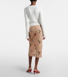Blumarine Appliqué midi skirt
