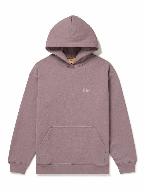 Photo: DIME - Logo-Embroidered Cotton-Jersey Hoodie - Purple
