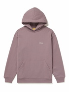 DIME - Logo-Embroidered Cotton-Jersey Hoodie - Purple