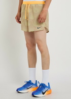 Nike Stride Dri-fit 5" Printed Running Shorts Beige