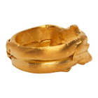 Rochas Homme Gold Brass Ring