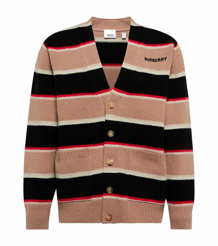 Photo: Burberry - Striped wool and cashmere cardigan