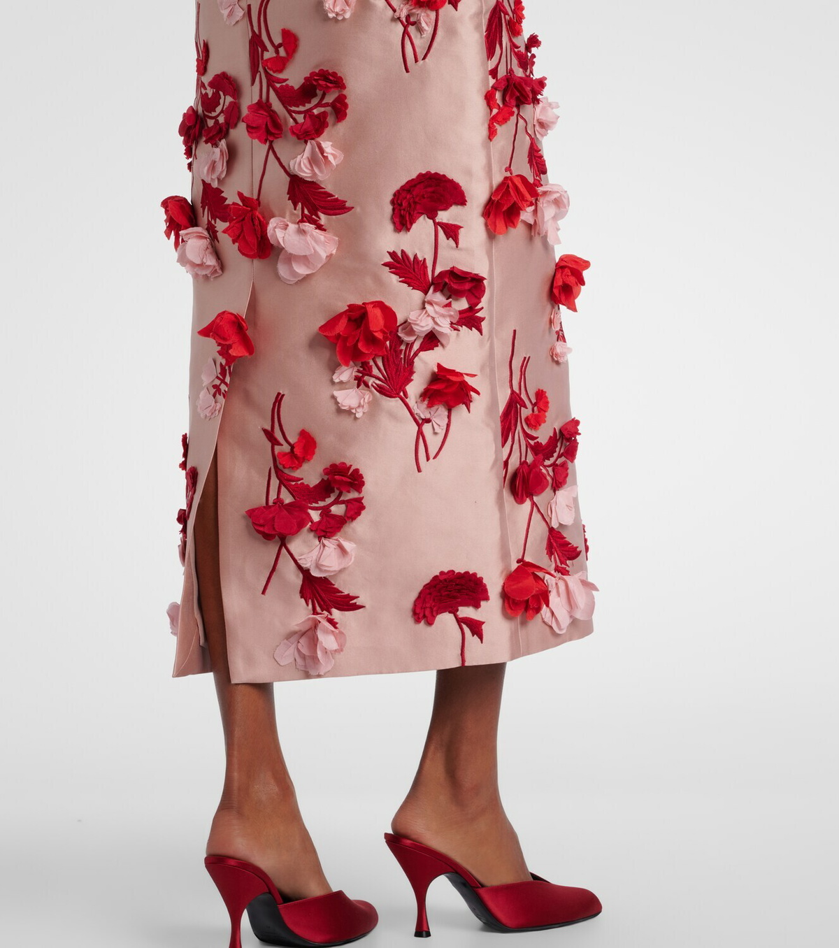 Erdem Floral-appliqué cocktail dress