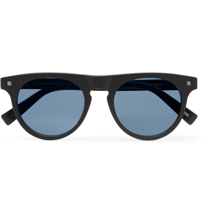 Photo: Ermenegildo Zegna - D-Frame Matte-Acetate Sunglasses - Men - Blue
