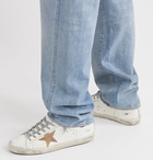 Golden Goose - Superstar Distressed Leather and Suede Sneakers - White