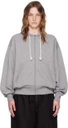 Acne Studios Gray Zip Hoodie