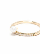 Mizuki 14K Yellow Gold Sea Of Beauty Diamond And Pearl Ring