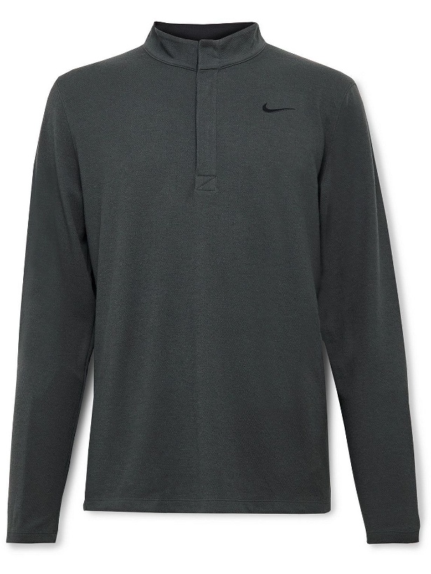 Photo: Nike Golf - Victory Logo-Embroidered Dri-FIT Half-Zip Golf Top - Gray
