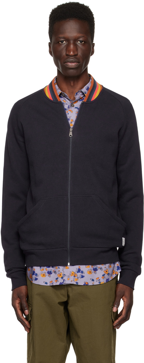 Paul Smith Navy Embroidered Swirl Heart T-Shirt W1A-102J-AU926 Col 48 main image 1