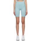 Girlfriend Collective Blue High-Rise Bike Shorts