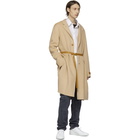 Helmut Lang Beige Double Lapel Coat