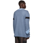 Kiko Kostadinov Blue Intarsia Nolan Sweater