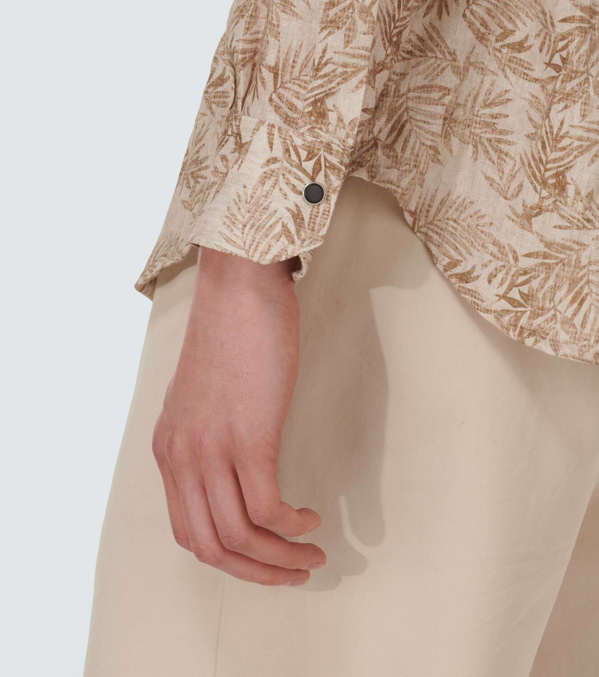 Kiton Buba floral linen shirt