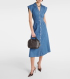 Veronica Beard Ruben cotton chambray shirt dress