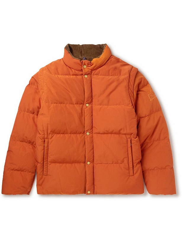 Photo: Holubar - Convertible Quilted Padded Shell Down Jacket - Orange
