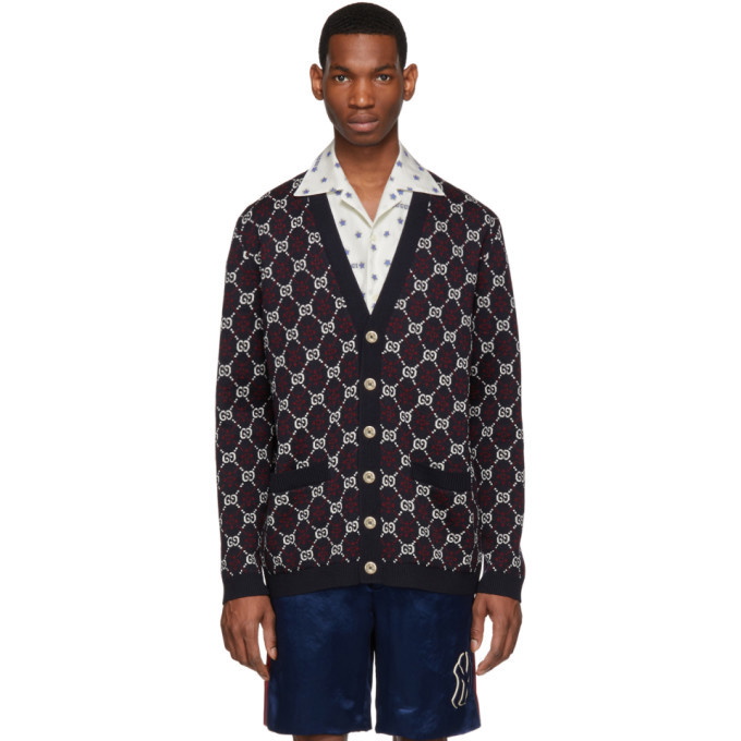 Photo: Gucci Navy GG Cardigan