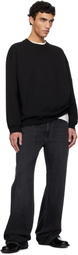 N.Hoolywood Black Crewneck Sweatshirt
