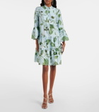 Erdem Tiered floral cotton minidress