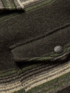 RRL - Striped Wool and Cashmere-Blend Jacquard Shirt Jacket - Green